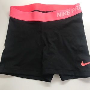 Nike Pro Dri-Fit spandex- neon coral band SMALL